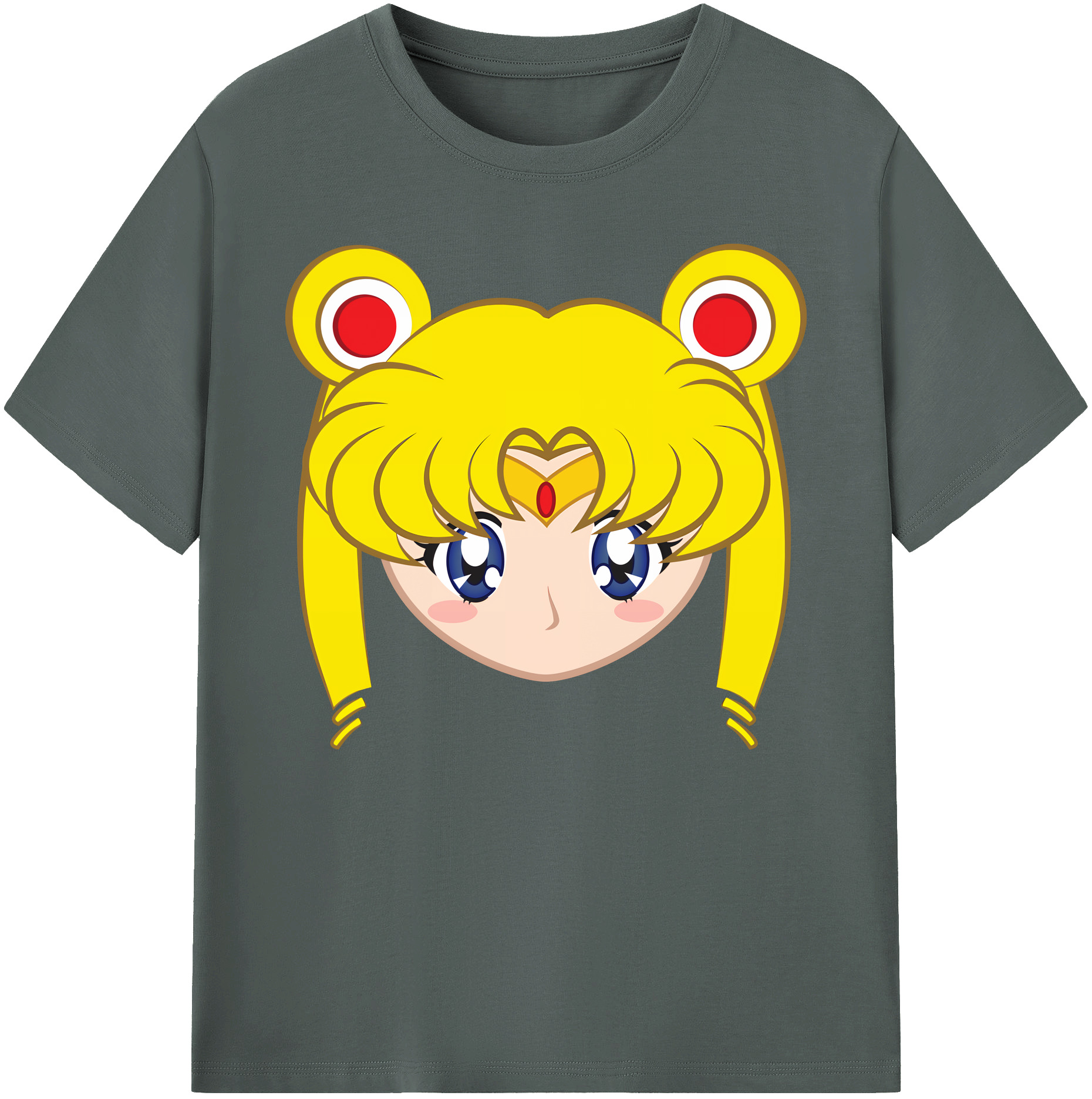 （画像用） 美少女戦士セーラームーン 月野 うさぎ つきの うさぎ Sailor Moon Tsukino Usagi 綿100％ メンズ半袖Tシャツ｜肌触りやわらか＆通気性